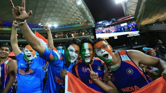 India Pakistan Cricket World Cup Fans Adelaide