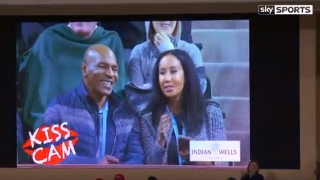  Mike Tyson Hilariously Caught On 'Kiss Cam' At BNP Paribas Open 