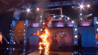 'Dunk King' Contestant's Dunk Was Fire — Literally