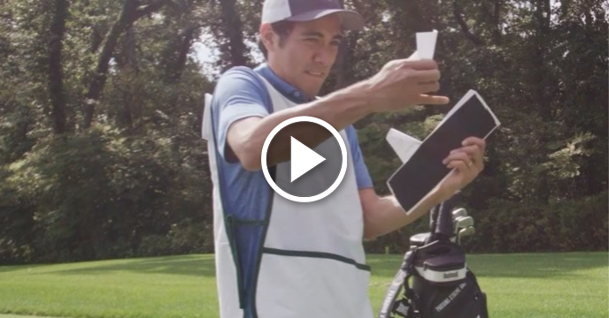 James Hahn's Caddie Magically Creates Golf Ball Out of Paper & Tees It Up