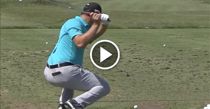 Jon Rahm Practices Ridiculous Flop Shot Mid-Irons on Driving Range