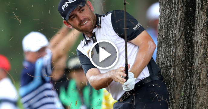Louis Oosthuizen Hits Insane Shot From Up Against Tree at PGA Championship