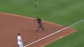 Watch MLB Umpire Narrowly Avoid Being Hit By Eric Hosmer's Broken Bat