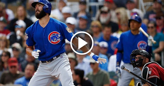 Chicago Cubs RHP Jake Arrieta Crushes 465-Foot Home Run in First Spring Training At-Bat