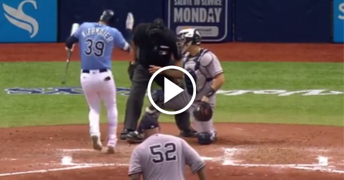 Rays' Kevin Kiermaier Hits Foul Pop Up that Lands on His Head & Scares Him