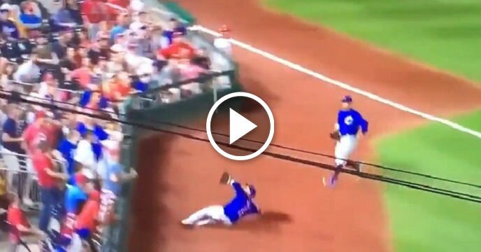 Javier Baez Covered Nearly 150 Feet to Make Incredible Catch Before Sliding Into Wall