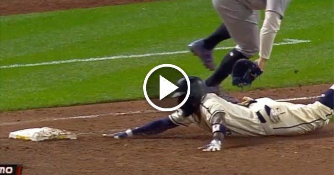 Pirates' Josh Harrison Evades Tag with Patented Swim Slide Into First Base
