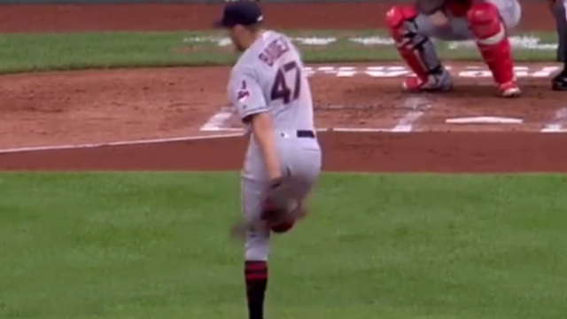 Trevor Bauer Literally Kickstarts Double Play for Cleveland Indians