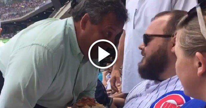 New Jersey Governor Chris Christie Gets In Face of Chicago Cubs Fan Who Heckled Him