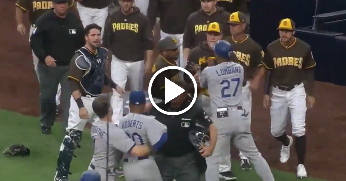Benches Clear After Tempers Flare Between Dodgers & Padres Managers