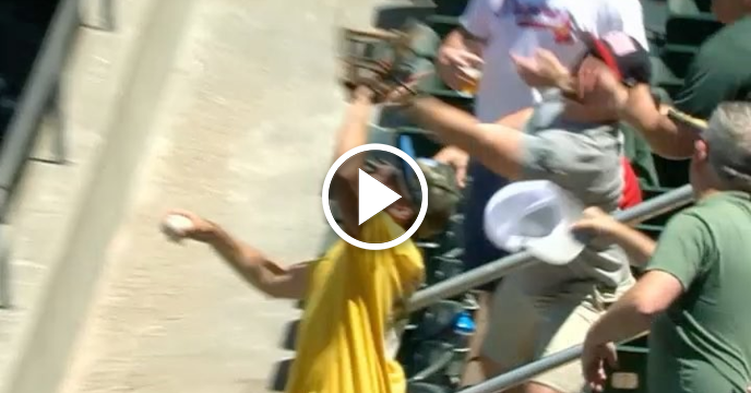 Lucky Oakland A's Fan Catches Two Foul Balls On Back-to-Back Plays