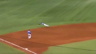 Adeiny Hechavarria Makes Ridiculous Diving Play in the Hole, Throws Out Nelson Cruz