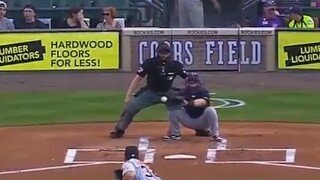 Umpire Forced to Leave Game After Taking Warmup Pitch Directly to the Junk