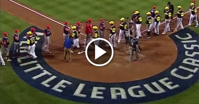 Pirates & Cardinals Participate in Handshake Line After Little League Classic