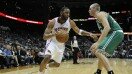Tracy McGrady with the Atlanta Hawks versus The Boston Celtics