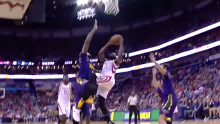 DeMarcus Cousins Expertly Rejects The Hell Out Of James Harden In Pelicans Debut