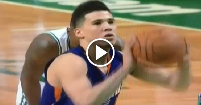 Boston Celtics Fans Cheer as Phoenix Suns' Devin Booker Scores His 70th Point of the Night