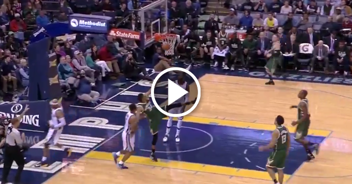 Giannis Antetokounmpo Muscles In Ridiculous Circus Shot While Being Fouled