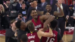Miami Heat Bench Goes Wild After Hassan Whiteside Tips In Game-Winner