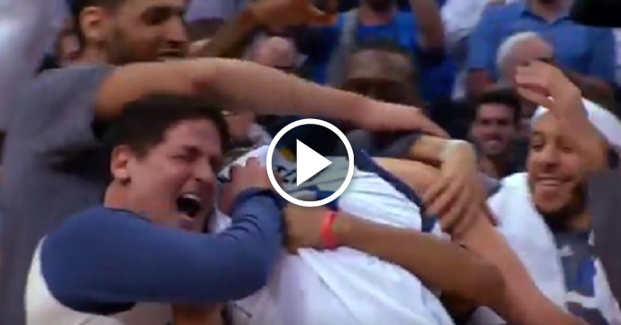 Mavs Owner Mark Cuban Mobs Dirk Nowitzki After He Joins NBA's Exclusive 30K-Point Club