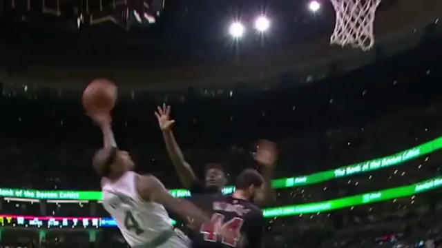 Isaiah Thomas Drains Absurd Off-Balance Shot While Falling to the Floor