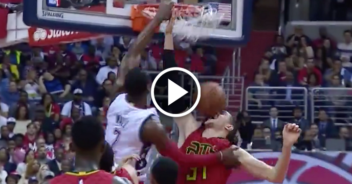 Wizards' John Wall Throws Down Wicked Left-Handed Dunk In Mike Muscala's Face
