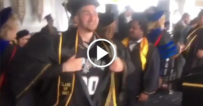 Manu Ginobili Gets Shoutout from College Graduate Receiving his Diploma