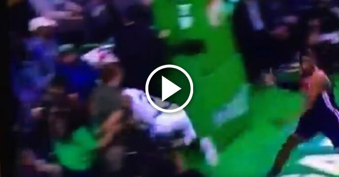 Celtics' Marcus Smart Steamrolls Lady After Falling Into the Stands During Game 7