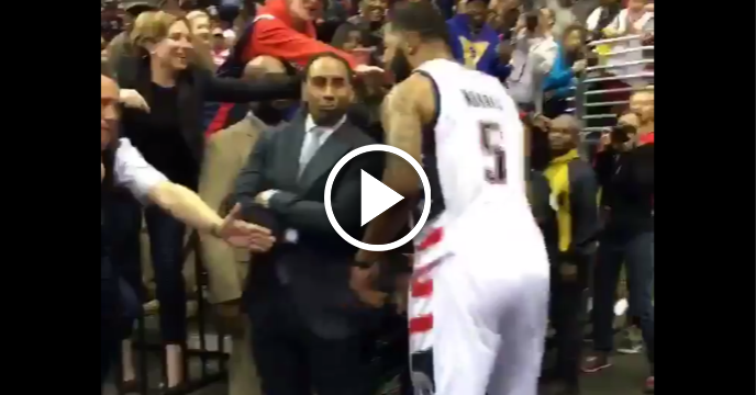 Markieff Morris Gives Stephen A. Smith 'Good Game' Butt Smack After Wizards Win