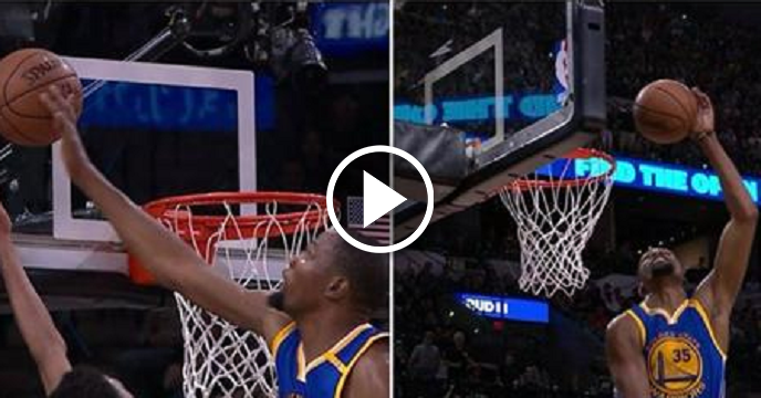 Kevin Durant Hunts Down Dejounte Murray For Extremely Rare Double Block