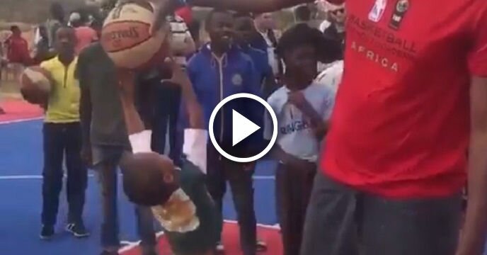 Sixers Big Man Joel Embiid Ruthlessly Holds Ball Where Little Kid Can't Reach It Before Rejecting His Shot