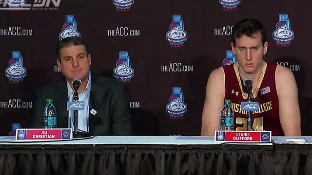 Boston College Basketball\'s Dennis Clifford, Jim Christian Overcome With Emotion After Final Game Of Season