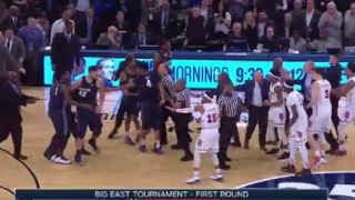 Benches Clear During Georgetown vs. St. John's At Madison Square Garden