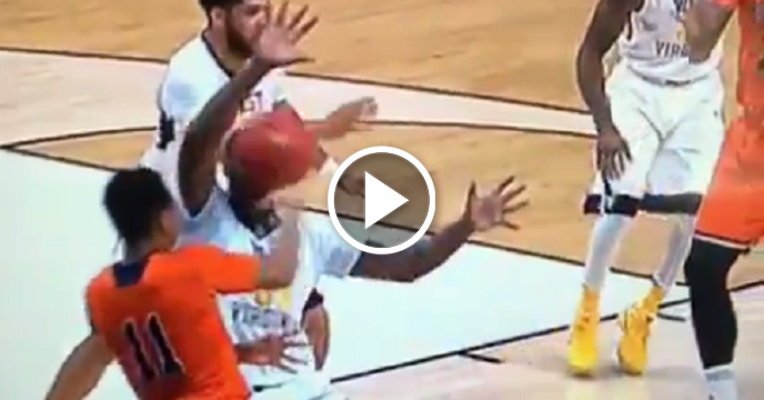 West Virginia's Elijah Macon Gets Absolutely Drilled In The Face With Pass At Close Range
