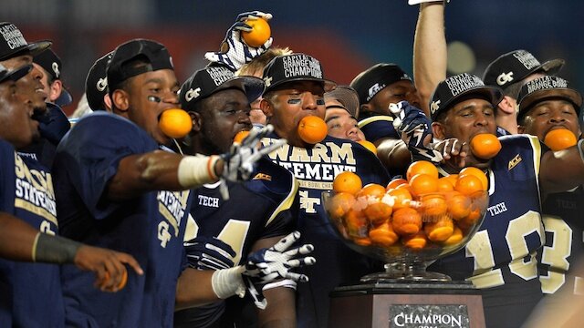 Georgia Tech Yellow Jackets football Orange Bowl celebration