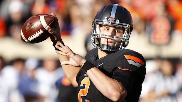 Watch Oklahoma State QB Mason Rudolph Channel Rick \'Wild Thing\' Vaughn By Airmailing First Pitch