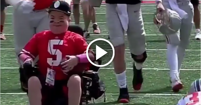 Ohio State Spring Football Game Sees Wheelchair-Bound Fan Score Touchdown