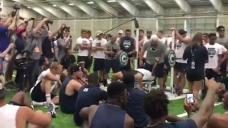 Penn State RB Saquon Barkley Bench Presses 225 for Ridiculous 30 Reps