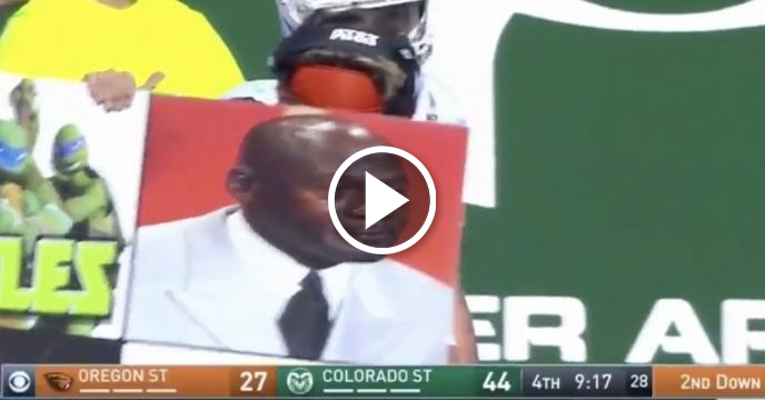 Oregon State Football Fumbles on Play After Using 'Crying Jordan' Playcall Sign