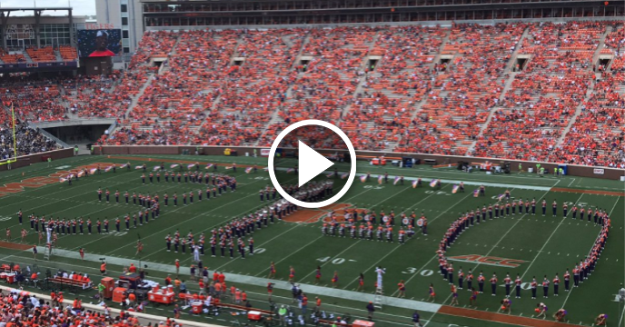 Clemson Marching Band Trolls Ohio State with '31-0' Formation During Halftime Show