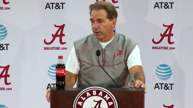 Watch: Alabama\'s Nick Saban Wises Off To Reporter During Press Conference