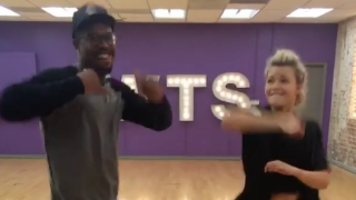 Von Miller, Witney Carson Tear Up The Running Man Challenge During 'Dancing with the Stars' Practice