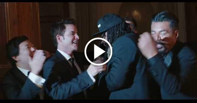 'Train' Crashes Marshawn Lynch's Wedding With Ken Jeong, George Lopez & Jim Breuer In Hilarious Music Video