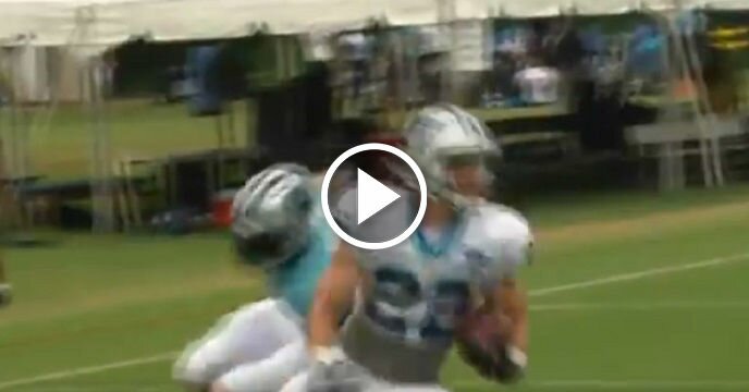 Panthers Rookie Christian McCaffrey Makes Luke Kuechly Look Silly in Pass Coverage