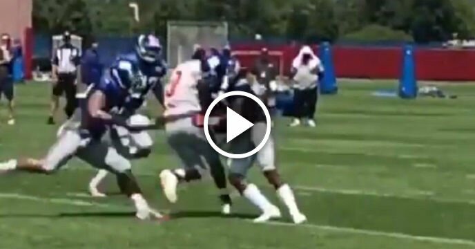 New York Giants' Landon Collins Lays Out His Own Teammate During Training Camp