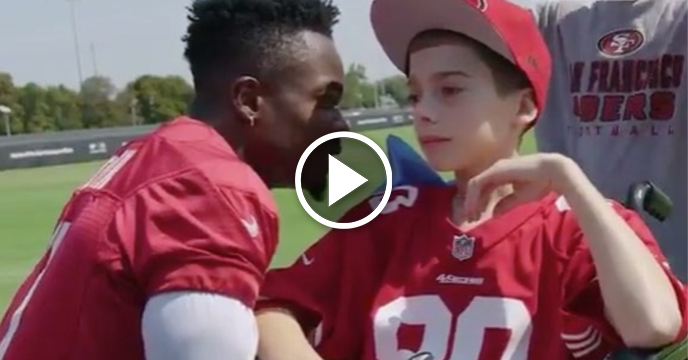 49ers' Marquise Goodwin Offers Inspiring Words for Young Fan in Wheelchair