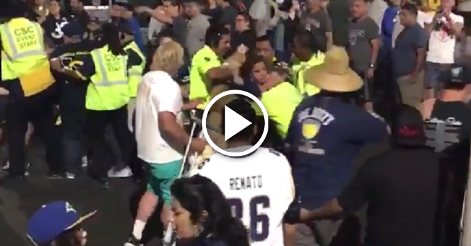 Watch: Los Angeles Rams & Chargers Fans Engage In Fisticuffs Following Preseason Game