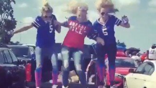 3 Attractive Buffalo Bills Fans Fail at Attempt to Jump Through Table