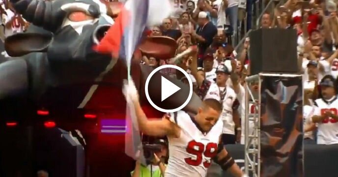 Houston Texans Fans Give JJ Watt Deafening Ovation During Player Introductions