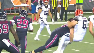 Texans' J.J. Watt Absolutely Levels Bengals Offensive Lineman To End Game